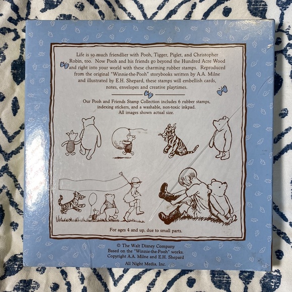 NWT Classic Pooh “Pooh and Friends” Stamp Collection Rubber Stamps, Inkpad Set - Picture 2 of 7